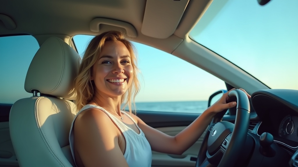 Woman driving in Florida auto insurance