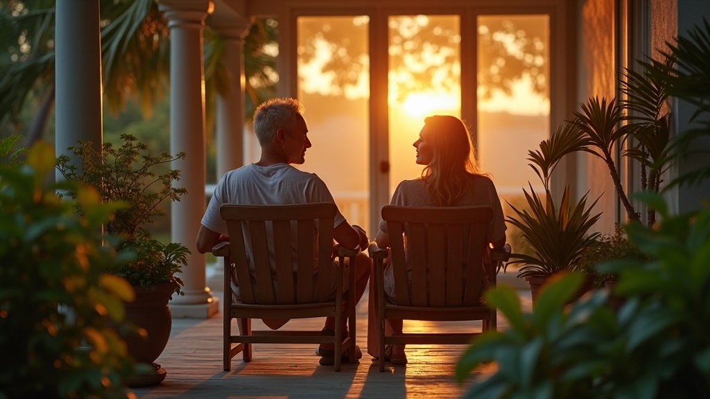 Couple on porch Florida homeowners insurance