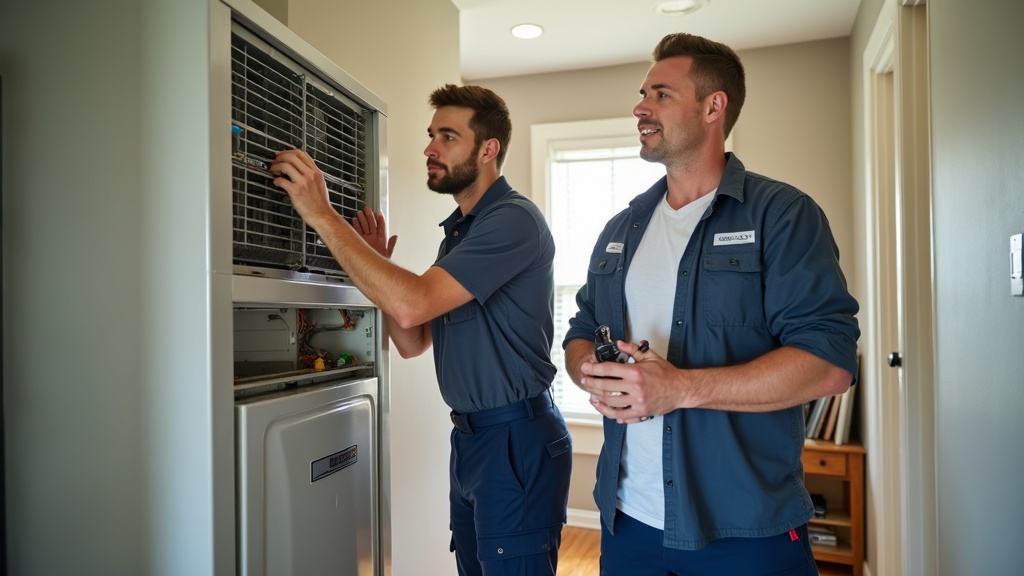 HVAC team installing AC system in Florida home