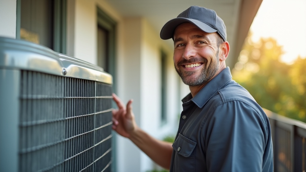 HVAC contractor inspecting home AC unit in Florida
