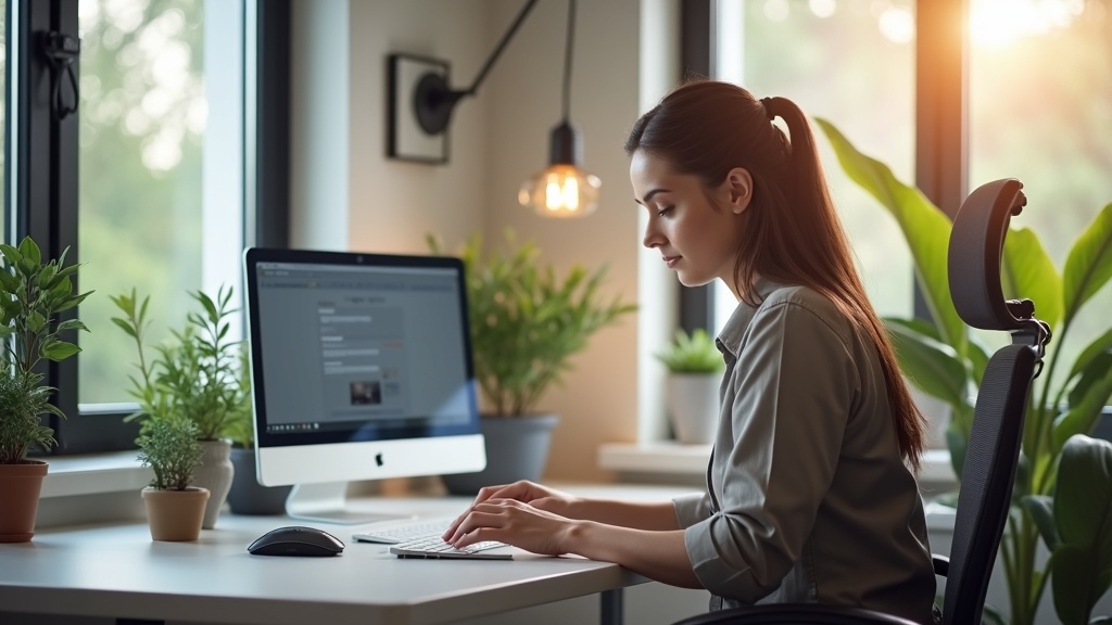 Professional working from home in Florida protected by long-term disability insurance