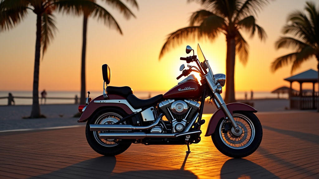 Cruiser motorcycle Florida beach insurance