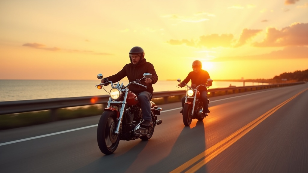 Harley Davidson on Florida highway motorcycle insurance