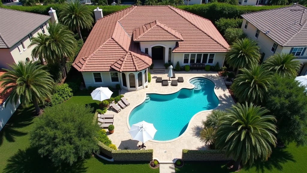 Luxury Florida estate neighborhood umbrella insurance
