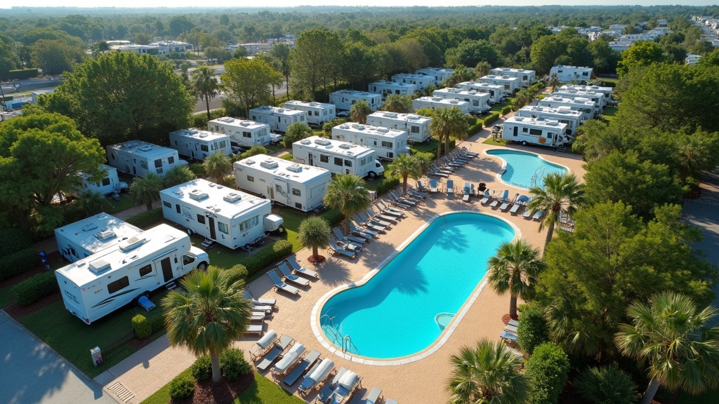 Florida RV campground aerial view insurance