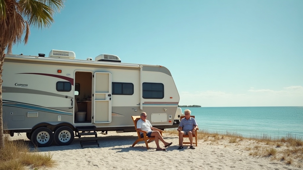 Retired couple with RV on Florida coast insurance