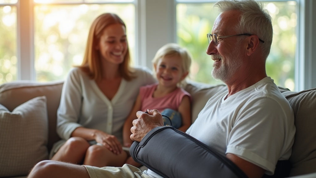 Injury recovery at home with short-term disability insurance family coverage