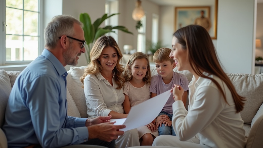Life insurance agent with family Florida