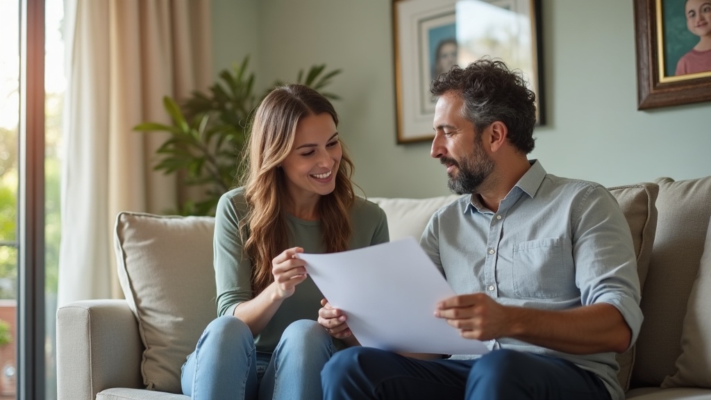Couple reviewing term life insurance policy Florida