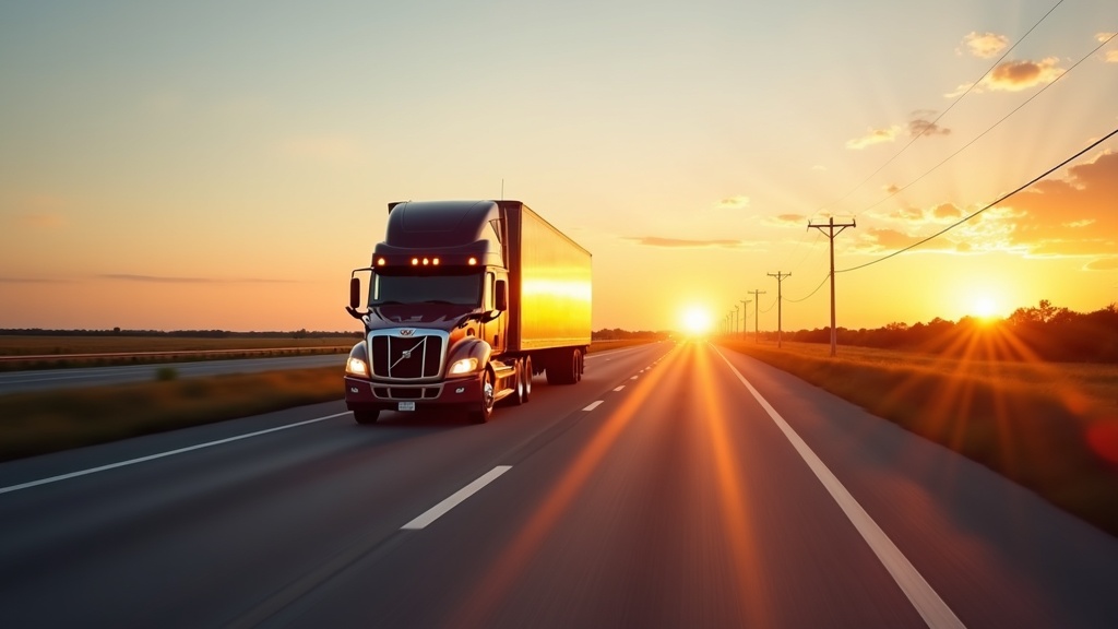 Semi truck on Florida highway trucking insurance