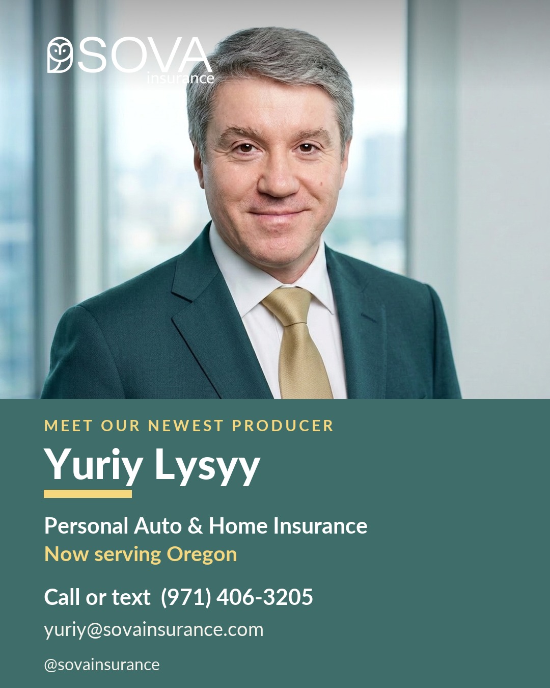 Meet Yuriy — SOVA Insurance Oregon
